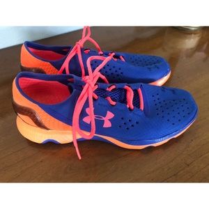 orange under armour shoes